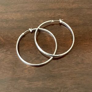 Silver hoop earrings